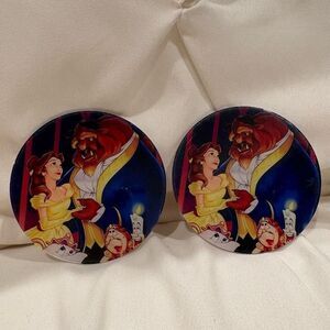 Beauty and the Beast Belle Car Coasters Non-slip Cup Pads for Car Cup Holder NWT